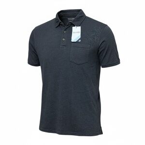 Fair Harbor Mens Polo Shirt XL Charcoal Gray Recycled Polyester Cotton Blend NWT